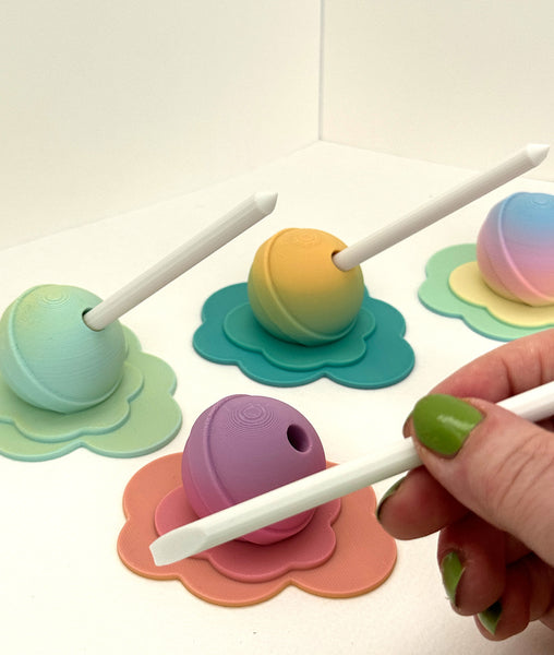 Rubbelhilfe mit Ständer "LOLLIPOP" - verschiedene Farben