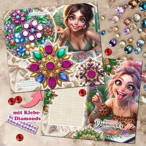 Klappkarte Sparchallenge "Queen of Diamonds" (Diamond Painting)