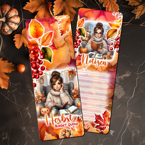 Tab / Binder-Lesezeichen "Herbst Budget Queen"